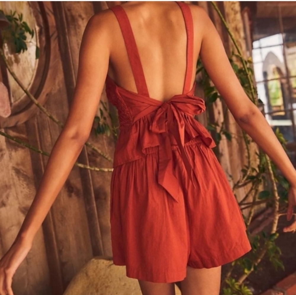 Free People Rust Jumpsuit - Picture 2 of 3